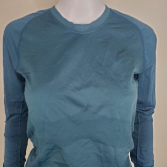 NWT Spiritual Gangster X Anique Long Sleeve Mixed Texture Top Teal XS/S - Picture 3 of 12